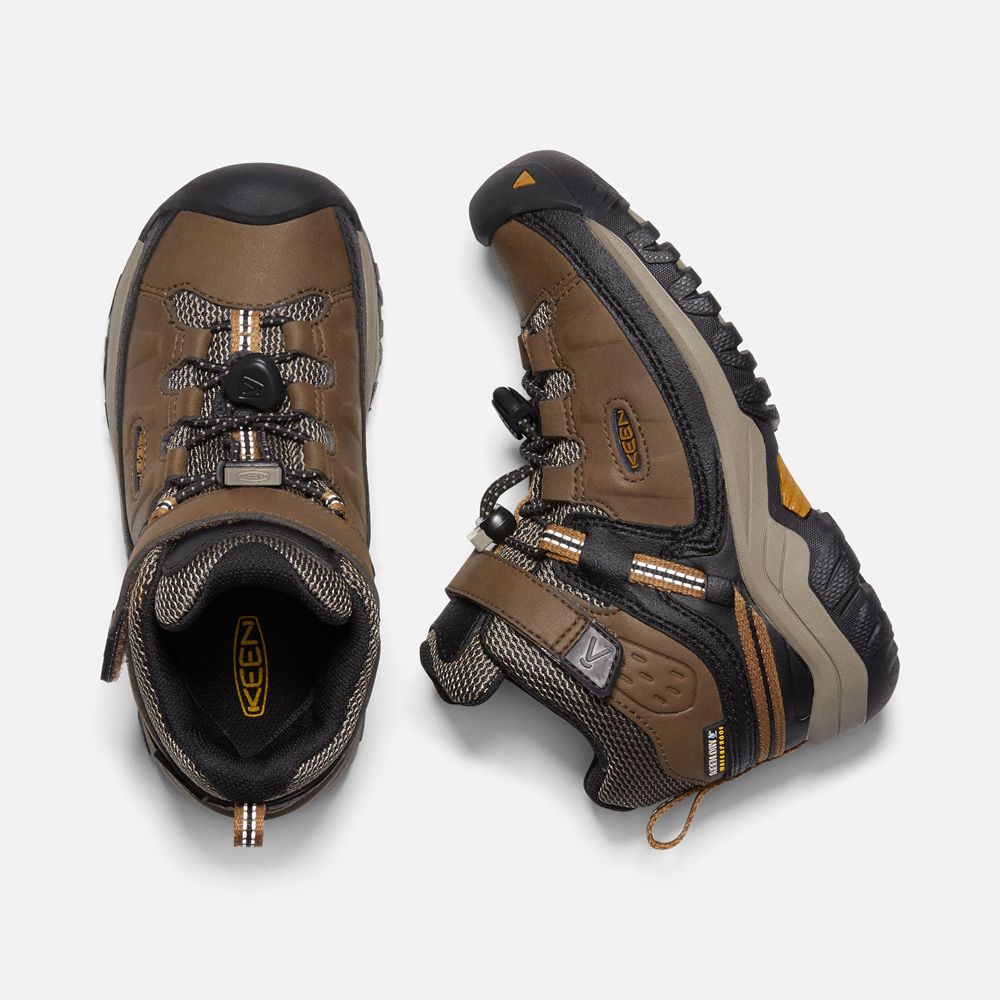 Bottes de Randonnée Keen Enfant Marron/Noir | Targhee Waterproof | PKMJI-9073